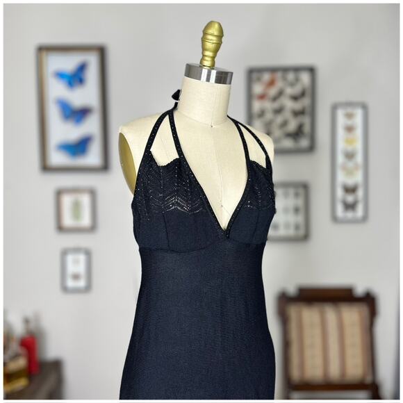 St. John. Evening Embellished Floral Knit Evening Dress Womens Size 6 NWT NEW - Picture 5 of 16